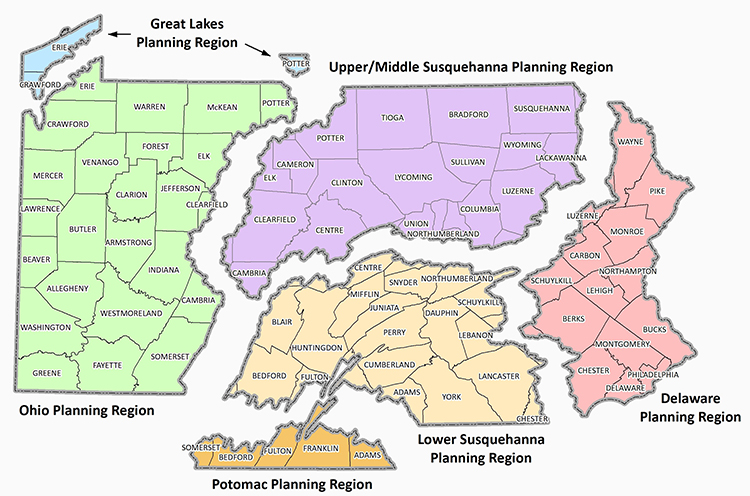 statewide committees map of regions